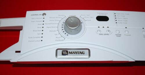 Part # 8183082 | 8182150 Maytag Front Load Washer Panel And User Interface Board (used, Condition Good - White)