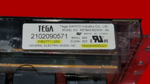 GE Oven Control Board 164D8450G023 | WB27T11282 | OEM Used Tested (overlay fair - Black)