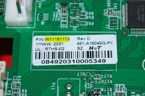 Part # W11161172   Whirlpool Refrigerator Electronic Control Board (used)
