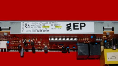 Part # 8053443 | 6610116 | Whirlpool Oven Control Board (overlay fair - Black)