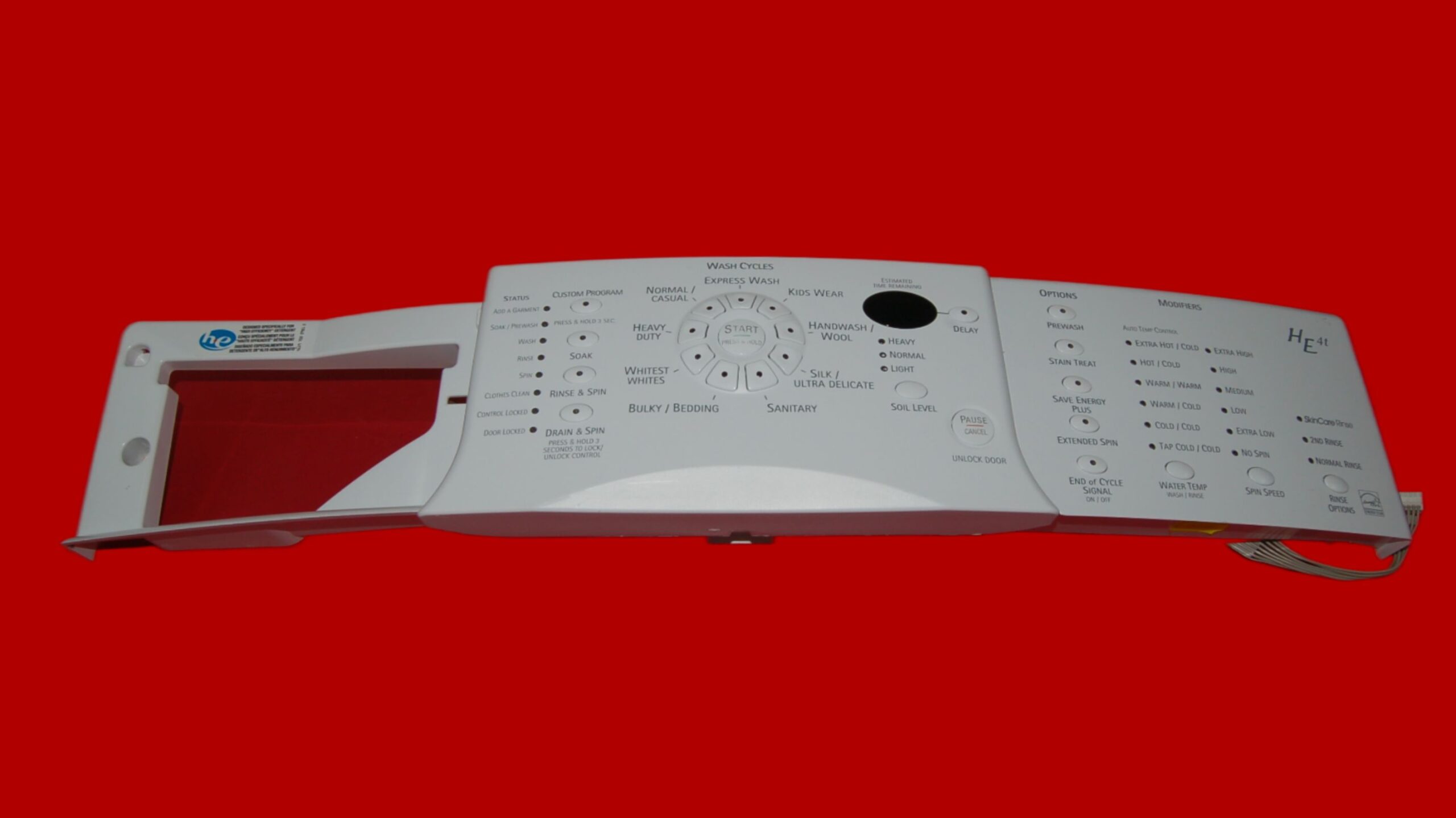 Kenmore Washer Panel/Control Board 8182248 | 8182996 | OEM Used Tested (overlay fair - White)