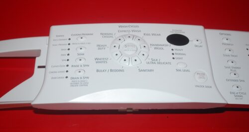 Part # 8182248, 8182996 Kenmore Front Load Washer Control Panel And User Interface Board (used, condition fair - White)
