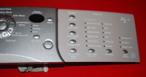 Part # 8182562, 8182255 Kenmore Front Load Washer Control Panel And User Interface (used, condition good - Champagne)