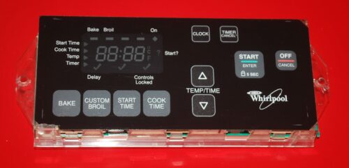 Part # 9761127, 6610464 Whirlpool Oven Electronic Control Board (used, overlay good - Black)