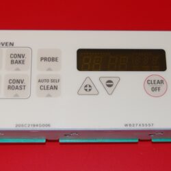 Part # WB27X5557, WB27X5583, ERC-14800 GE Oven Electronic Control Board (used, overlay good - Almond)