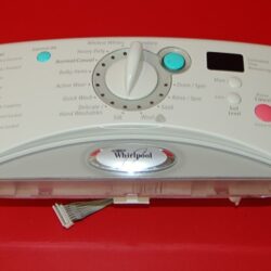 Part # 8182709, 8182717 Whirlpool Front Load Washer Control Panel And User Interface Board (used, condition fair - Bisque)