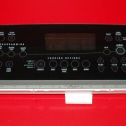 Part # 9758475, 9762733 Whirlpool Oven Switch Membrane And Control Board (used, overlay good - Black)