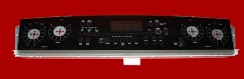 Part # 9758475, 9762733 Whirlpool Oven Switch Membrane And Control Board (used, overlay good - Black)