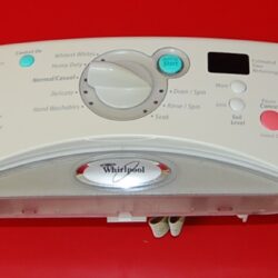Part # 8182610, 8182273 Whirlpool Front Load Washer Control Panel And User Interface Board (used, condition good - Tan)