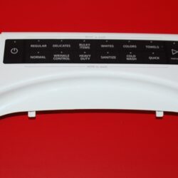 Part # W11294803 Whirlpool Front Load Washer Control Panel (used, condition fair - White)