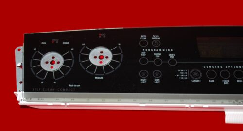 Part # 9758475, 9762733 Whirlpool Oven Switch Membrane And Control Board (used, overlay good - Black)