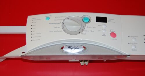 Part # 8182610, 8182273 Whirlpool Front Load Washer Control Panel And User Interface Board (used, condition good - Tan)
