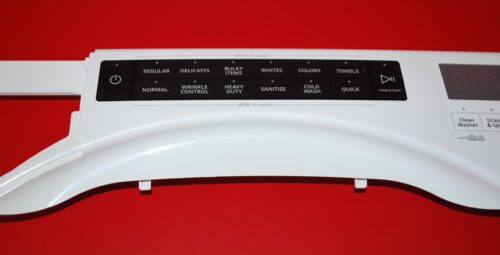 Part # W11294803 Whirlpool Front Load Washer Control Panel (used, condition fair - White)