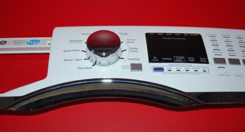 Part # WH42X25589 , WH12X27293 GE Front Load Washer Control Panel And User Interface Board (used, condition fair - White )