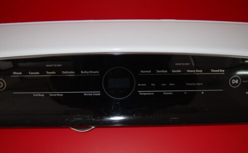 Part # W10914511 Whirlpool Dryer Console And User Interface Board (used, condition fair - Black)
