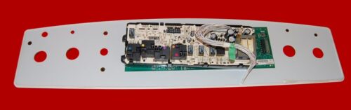 Part # WB27T10698, WB27T10805, 164D6476G009 GE Oven Control Panel And Control Board (used. overlay good - Bisque)