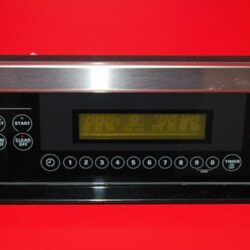 Part # WB36T10583, WB27T10402, 164D4779P005 GE Oven Control Panel And Control Board (used, overlay fair - Stainless Steel/Black)