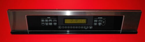 Part # WB36T10583, WB27T10402, 164D4779P005 GE Oven Control Panel And Control Board (used, overlay fair - Stainless Steel/Black)