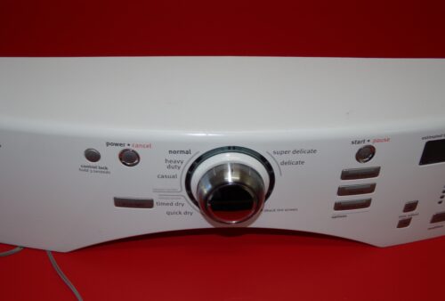 Part # W10164450, W10164609 Maytag Dryer Control Panel And User Interface Board (used, condition fair - White)