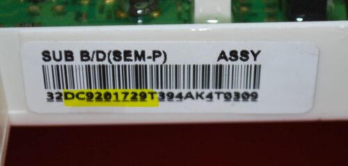 Part # DC92-01729T   Samsung Dryer Electronic Control Board (used)