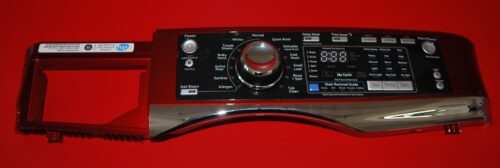 Part # WH12X25837, 275D1536G116   GE Front Load Washer Panel And User Interface Board (used, condition fair - Red)