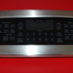 Part # WB07T10701, WB27T11125, WB27T11237,191D5810G006 GE Oven Control Panel And Board (used, Condition good/ Black Stainless Steel)