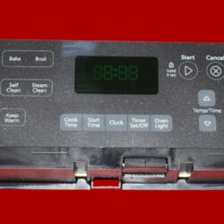 Part # W10424887 - Whirlpool Oven Electronic Control Board (used, overlay very good - Dark Gray)