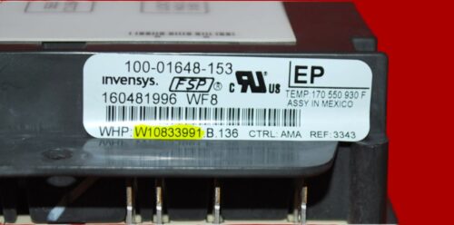 Part # W10833991 | Whirlpool Oven Control Board (overlay good - White)