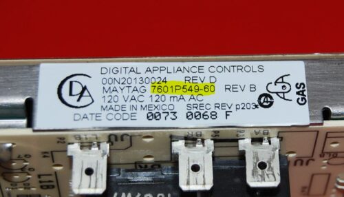 Part # 7601P549-60, 5700M731-60 Maytag Gas Oven Electronic Control Board (used, overlay fair - Bisque)