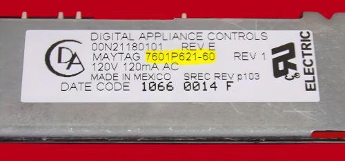 Part # 7601P621-60, WP5701M406-60 Maytag Oven Electronic Control Board (used, overlay fair - Black)