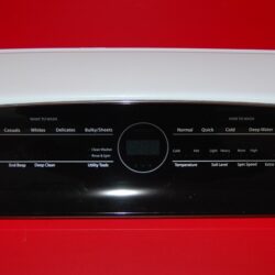Part # W11106748 Whirlpool Washer Control Panel (used, condition good - Black)