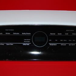 Part # W11102318 Whirlpool Washer Control Panel (used, condition fair - Black)