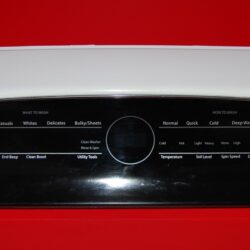 Part # W11125152 Whirlpool Washer Control Panel (used, condition fair - Black)