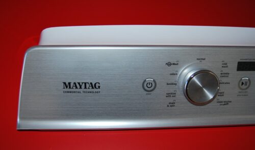 Part # W10919546 Maytag Washer Control Panel (used, condition good - Silver)