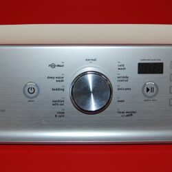 Part # W10861510 Maytag Washer Control Panel (used, condition good - Silver)