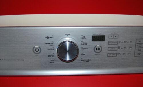 Part # W10861510 Maytag Washer Control Panel (used, condition good - Silver)