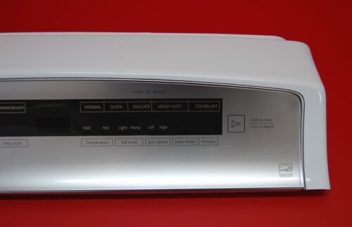 Part # W11130237 Whirlpool Washer Control Panel (used, condition good - Silver)