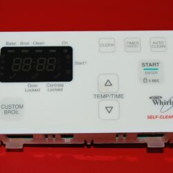 Part # 8524277, 6610383 Whirlpool Oven Electronic Control Board (used, overlay good - Yellow)