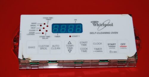 Part # 8522491, 6610312 Whirlpool Oven Electronic Control Board (used, overlay poor - White)