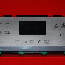 Part # W10477076 Whirlpool Gas Oven Electronic Control Board (used, overlay good - Silver)