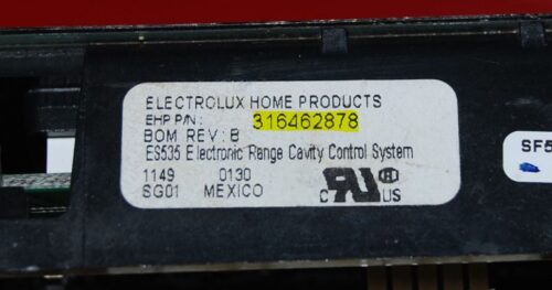 Part # 316462878 Frigidaire Oven Electronic Control Board (used, overlay fair - Black)