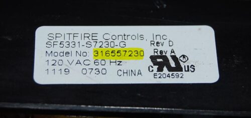 Part # 316557230    Frigidaire Oven Electronic Control Board (used, overlay fair - Black)