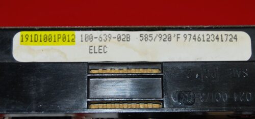 Part # 191D1001P012, WB27K5140 GE Oven Electronic Control Board (used, overlay fair - Yellow)