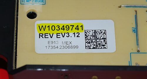 Part # WPW10424890 | W10349741 | Whirlpool Gas Oven Control Board (overlay good - Dark Gray)