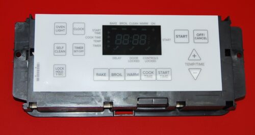 Part # W10626965 Whirlpool Oven Electric Control Board (used, overlay - White)