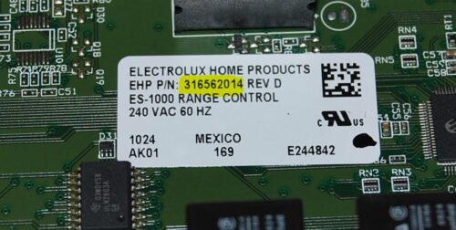 Part # 316549113, 316562014 Frigidaire Oven Switch Membrane And Control Board (used, overlay good - Silver)