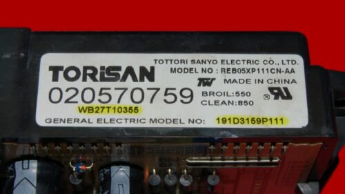 GE Oven Control Board - 191D3159P111 | WB27T10355 (overlay good - Black)