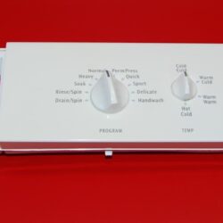 Part # 134442600, 134667500, 137005000 Frigidaire Front Load Washer Control Panel And Board (used, condition fair - White)