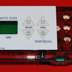 Part # 183D6012P003, WB27K10143 - GE Oven Electronic Control Board (used overlay Good - White/Red )