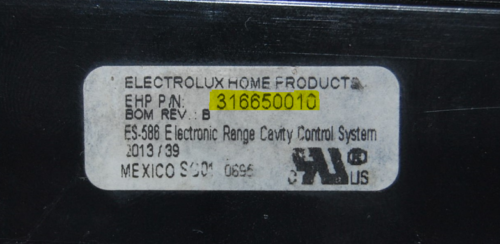 Part #316650010 - Kenmore Oven Electronic Control Board (used overlay, Fair - Black)